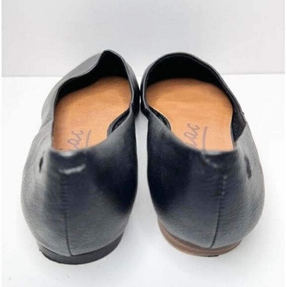 Zodiac Black Leather Pointed Toe Ballet Flats Women's Size 8M - Picture 4 of 6
